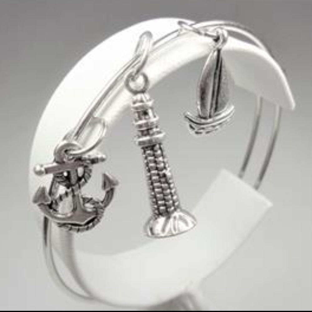 NAUTICAL SAILBOAT LIGHTHOUSE ROPE ANCHOR BRACELET